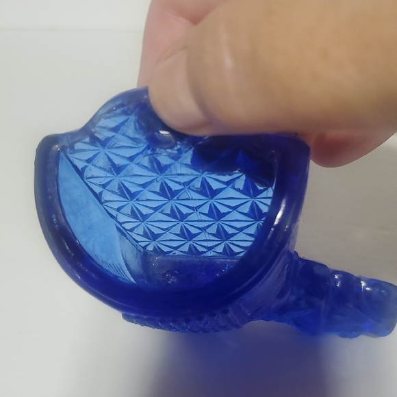 Vtg Colbalt Blue Glass Match Or Toorhpick Holder - Picture 2 of 6